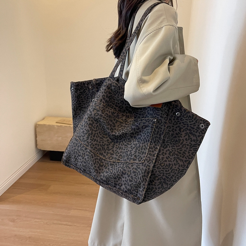 Women'S Work Bags Tote - حقيبة يد بنمط الفهد، حقيبة كتف