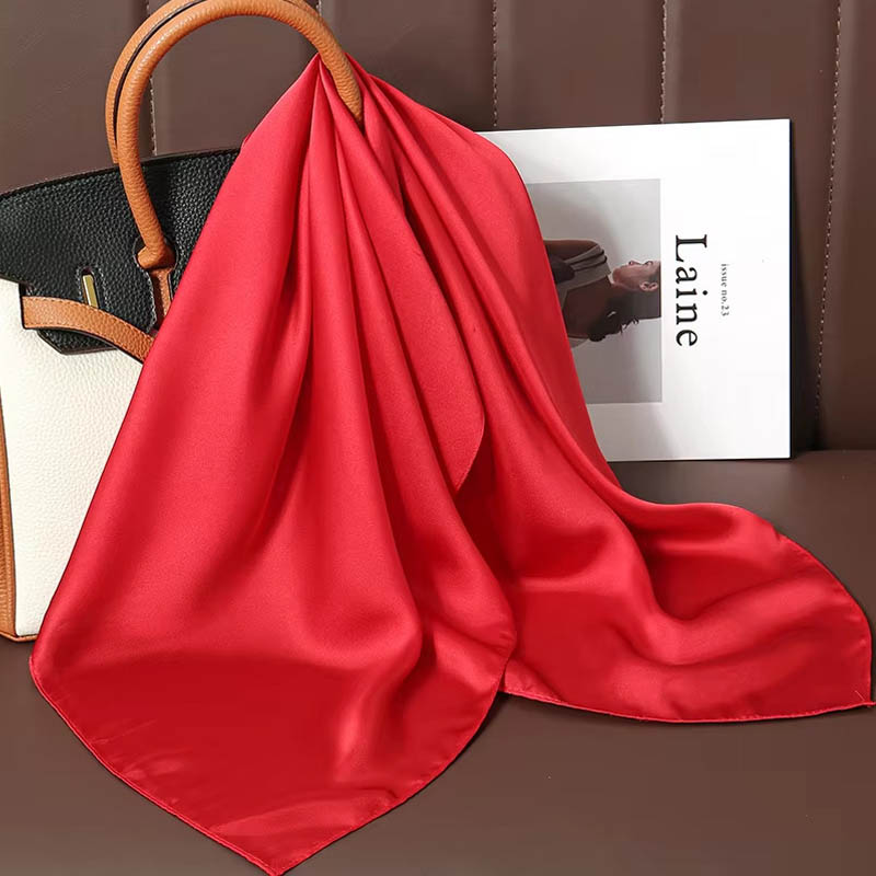 Women Bags For Office - الفاخرة بلون الحرير وشاح مربع المرأة