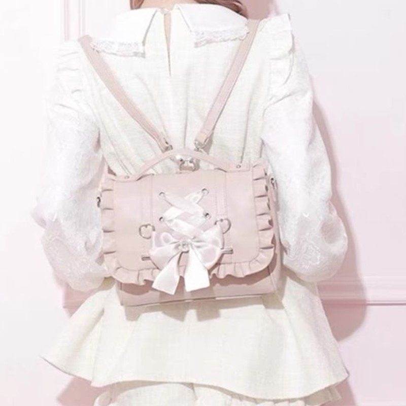 Women'S Xl Bags - الحلو القوس الوردي Mochila المرأة Fairyocre