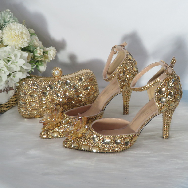 أحذية زفاف جديدة من الكريستال  - مراجعة Women Bags For Party وسعره