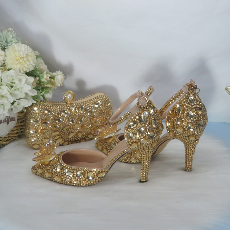 أحذية زفاف جديدة من الكريستال  - مراجعة Women Bags For Party وسعره