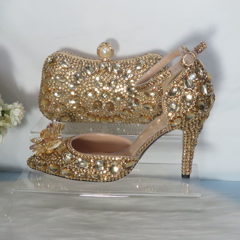 أحذية زفاف جديدة من الكريستال  - مراجعة Women Bags For Party وسعره