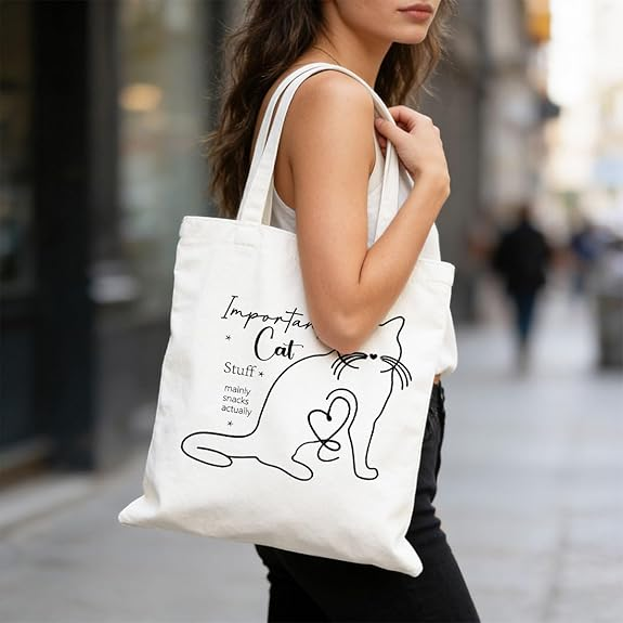 حقيبة يد قماشية بتصميم فني لصو - مراجعة Shopper Tote Canvas وسعره