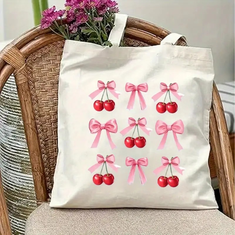 حقيبة قماشية بتصميم فيونكة الك - مراجعة Shopper Tote Canvas وسعره