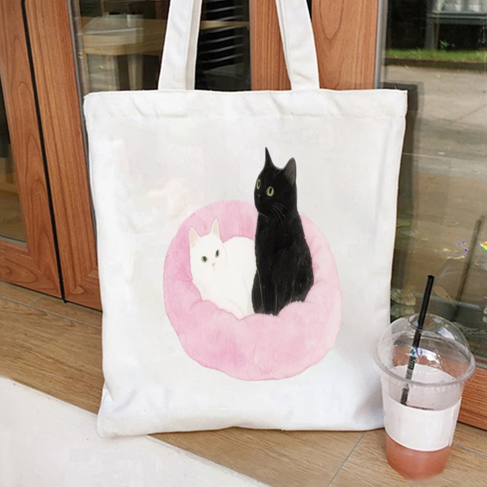 حقيبة يد قماشية مطبوعة برسومات - مراجعة Shopper Tote Canvas وسعره