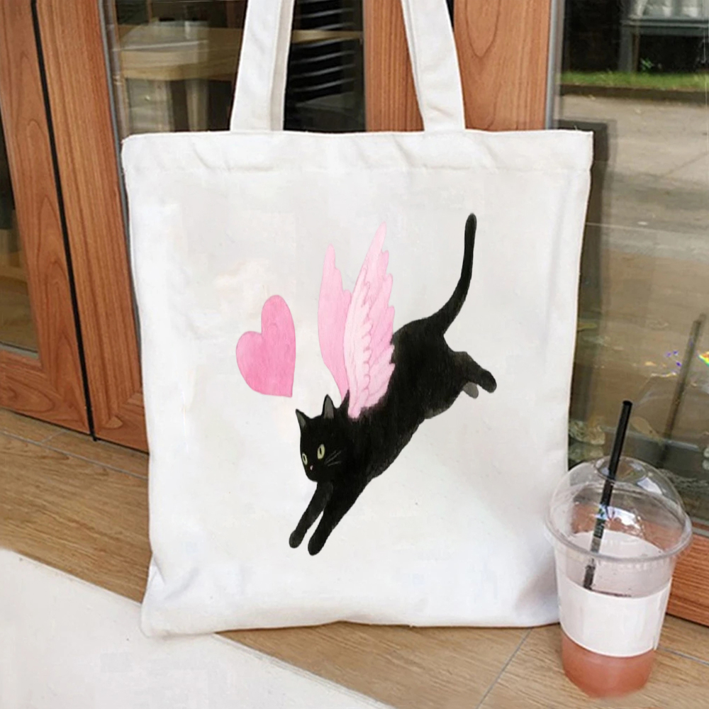 حقيبة يد قماشية مطبوعة برسومات - مراجعة Shopper Tote Canvas وسعره