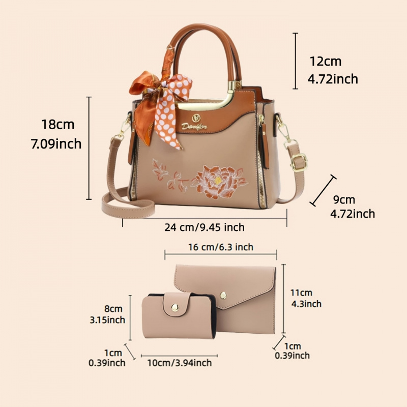 مجموعة حقائب يد مطرزة عالية ال - مراجعة Women Bags For Office وسعره