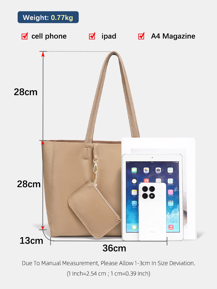 حقيبة يد كبيرة من الجلد الطبيع - مراجعة Women'S Work Bags Tote وسعره