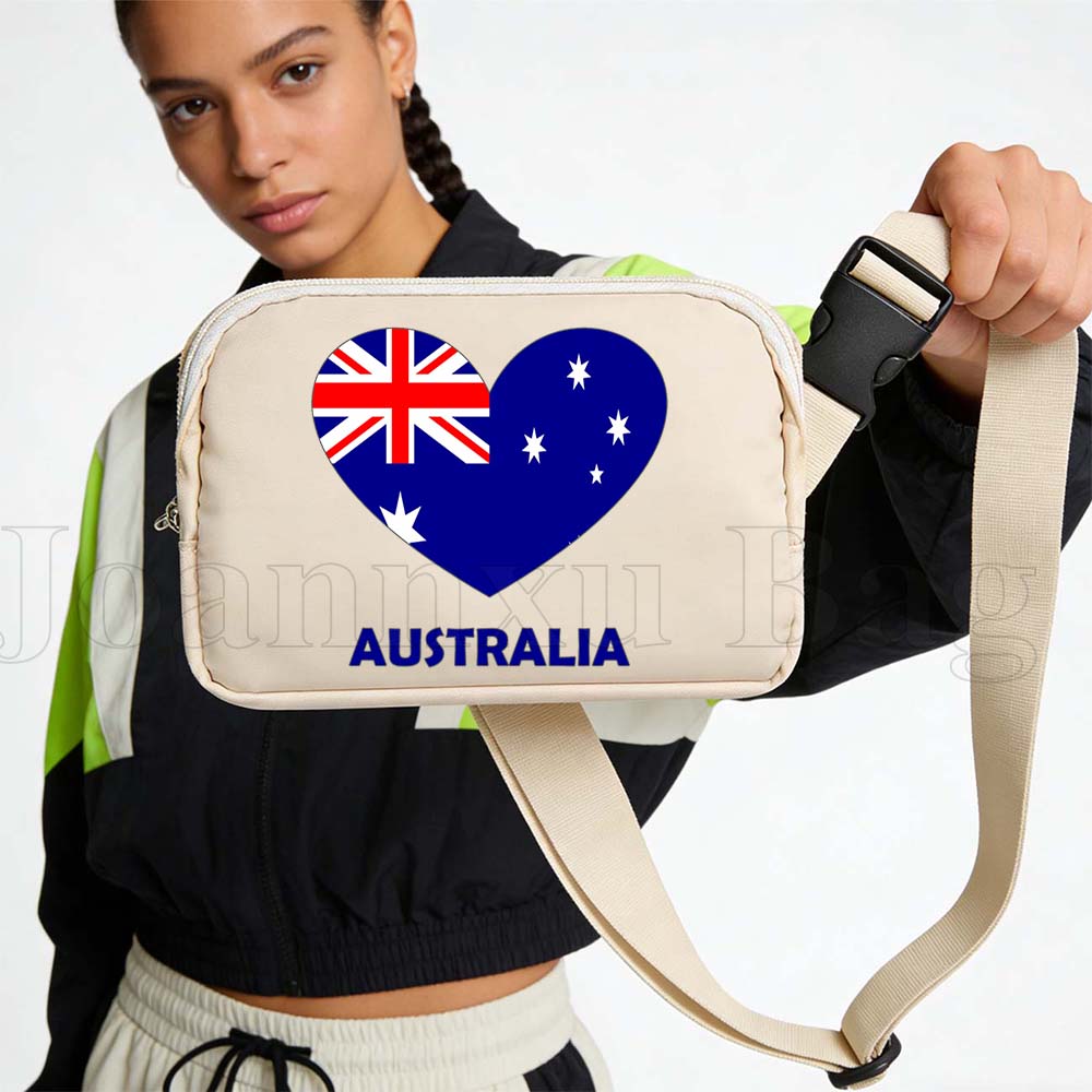 حقيبة خصر رياضية بعلم أستراليا - مراجعة Women Bags Australia وسعره