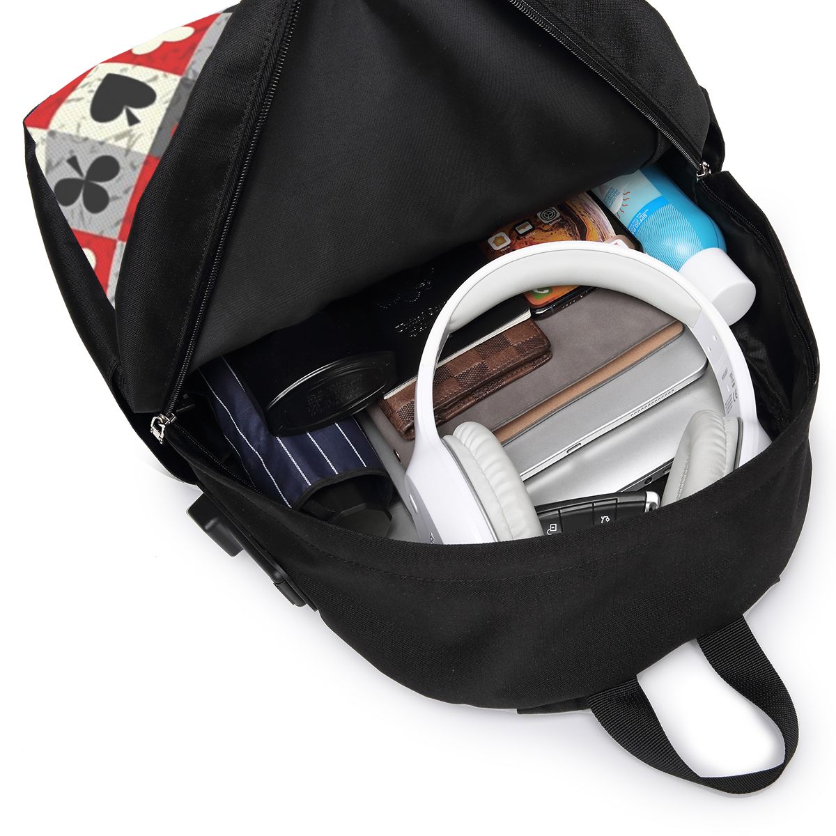 حقيبة ظهر مطبوعة بتصميم أوراق  - مراجعة Women Bags College وسعره