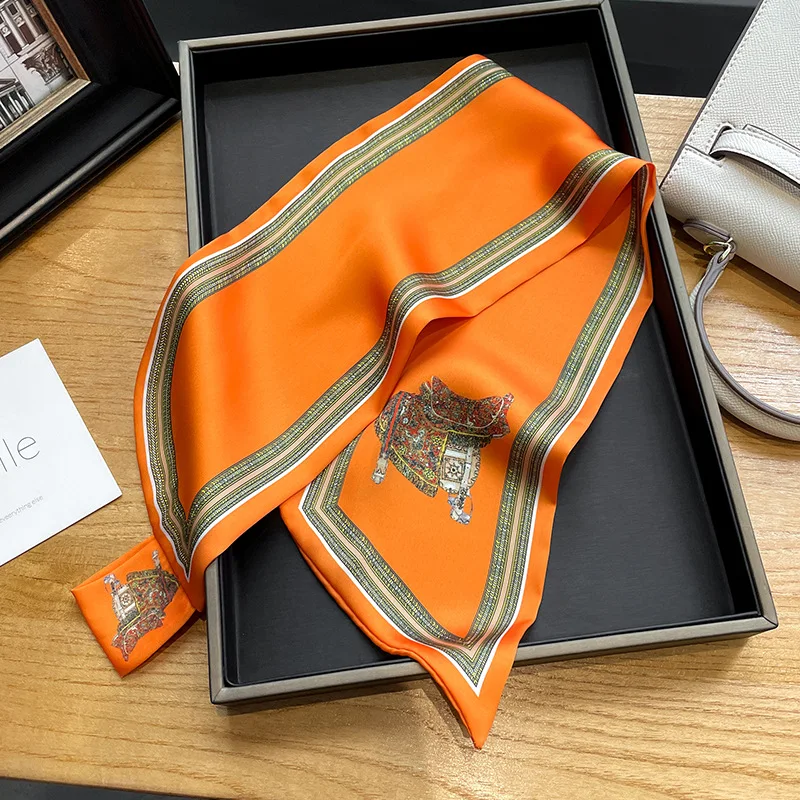 وشاح حريري نحيف مطبوع عتيق للن - مراجعة Women Bags For Office وسعره