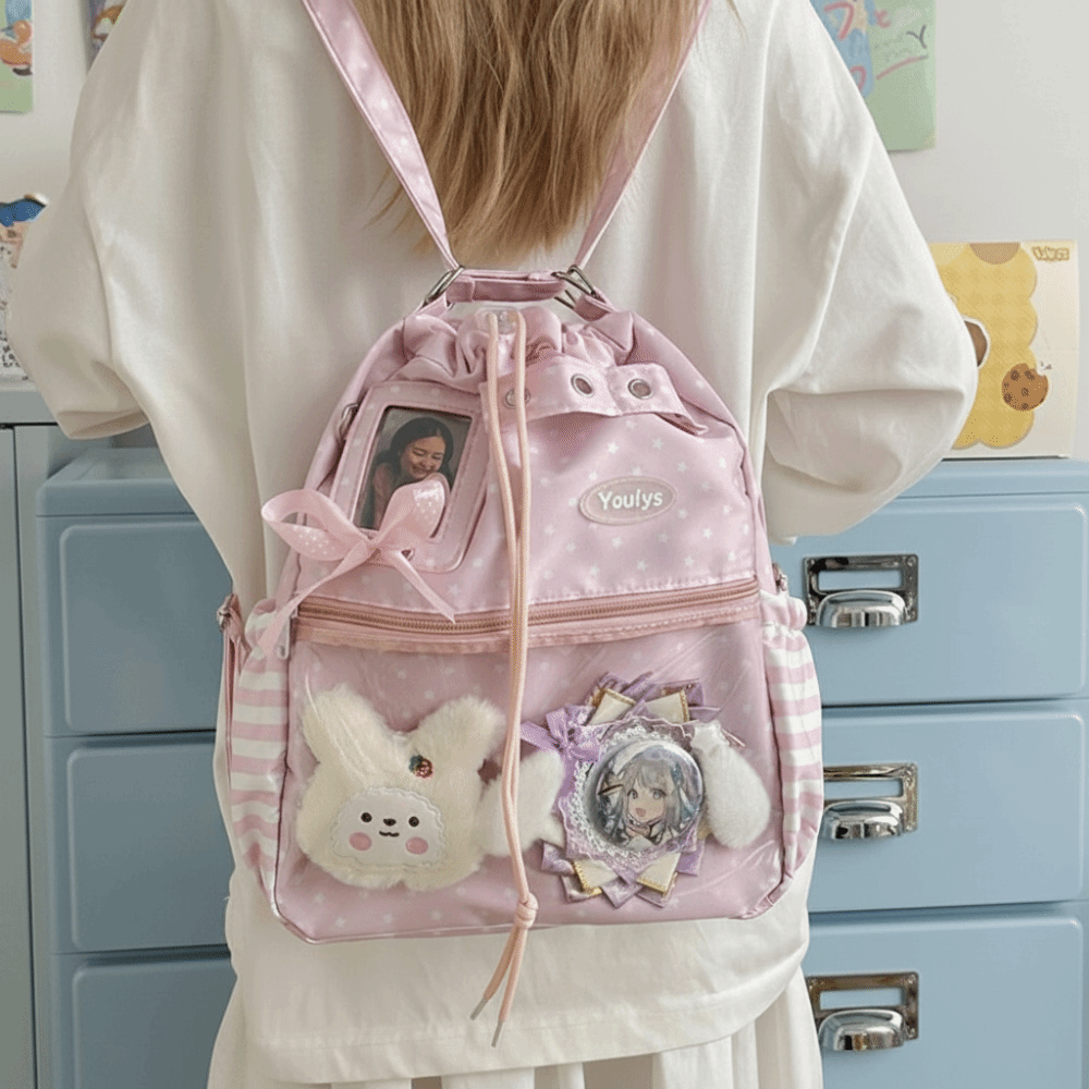 حقيبة ظهر إيتا بنمط منقط لطيف  - مراجعة Shopper Tote Canvas وسعره