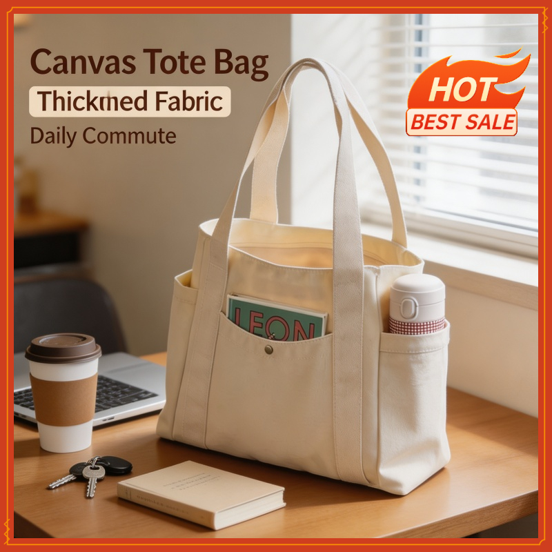 حقائب قماشية كبيرة السعة للعمل - مراجعة Shopper Tote Canvas وسعره