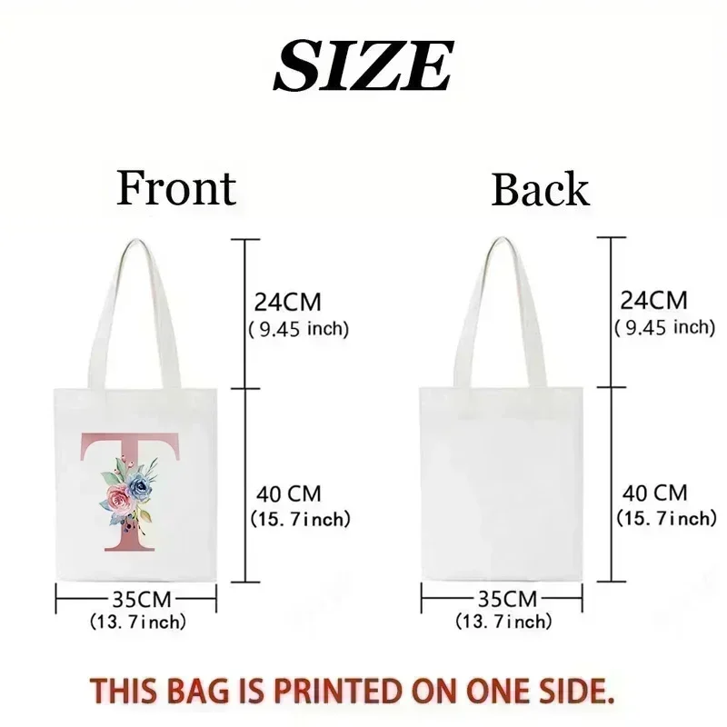 أنيقة الأزهار الأبجدية حمل حقي - مراجعة Shopper Tote Canvas وسعره