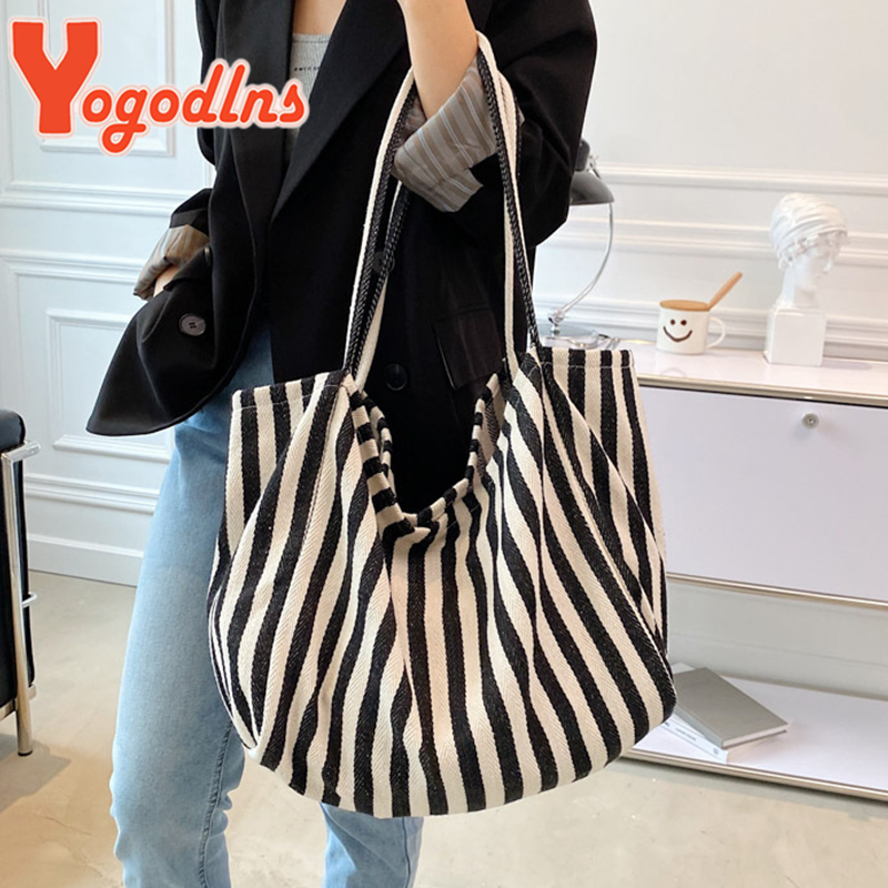 حقيبة قماش ذات سعة كبيرة للنسا - مراجعة Shopper Tote Canvas وسعره